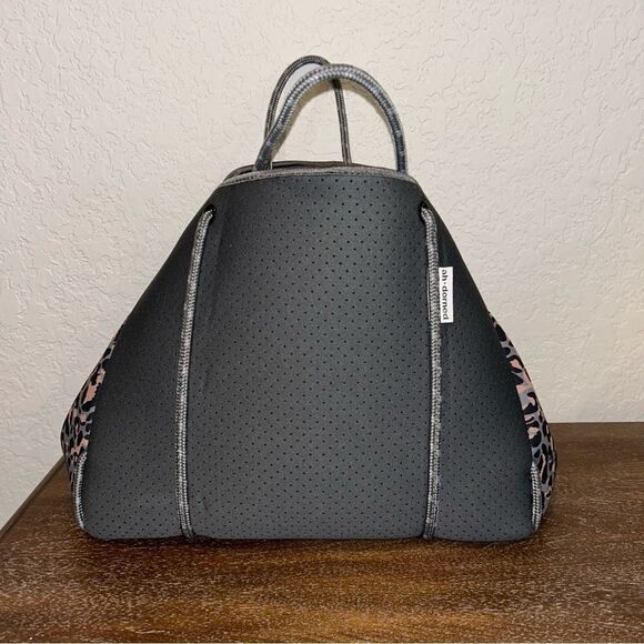 Ah-Dorned Neoprene Animal Print Large Tote Shoulder Purse Bag - Picture 2 of 7
